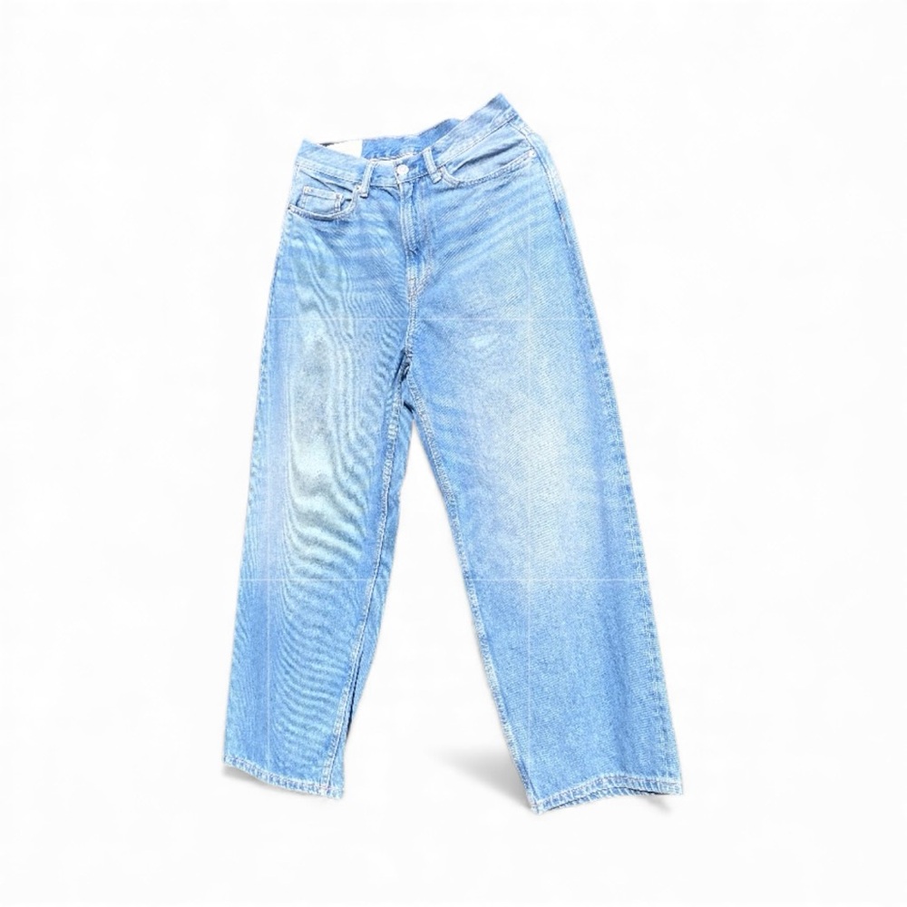 H&M‎ Women’s Baggy Fit Blue Jeans Bootcut Flare, Summer Boho Vibe Size 30/30